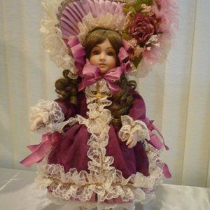 Brand New Catalina 17" Porcelain Victorian "H" Face Doll by Patricia Loveless